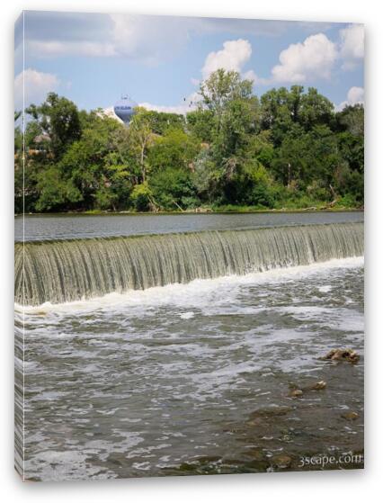 South Elgin Dam Fine Art Canvas Print