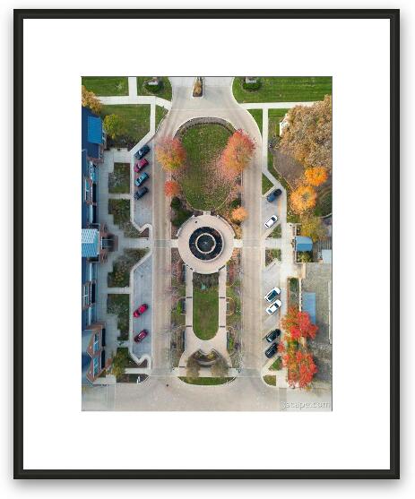 Village Green Aerial Framed Fine Art Print