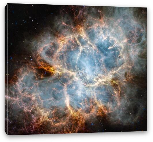 Crab Nebula NIRCam and MIRI JWST Fine Art Canvas Print