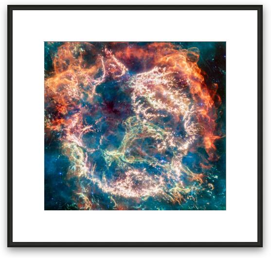 Cassiopeia A by James Webb Telescope Framed Fine Art Print