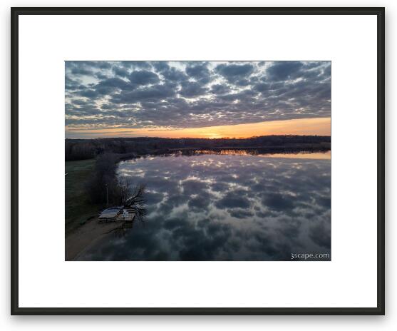 Sunrise over Fish Lake Framed Fine Art Print