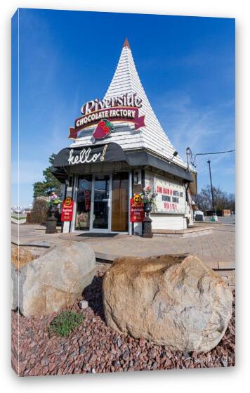 Riverside Chocolate Factory Fine Art Canvas Print