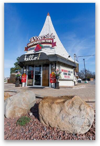 Riverside Chocolate Factory Fine Art Metal Print