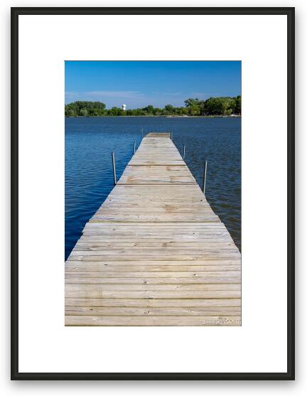 Fish Lake Dock Framed Fine Art Print