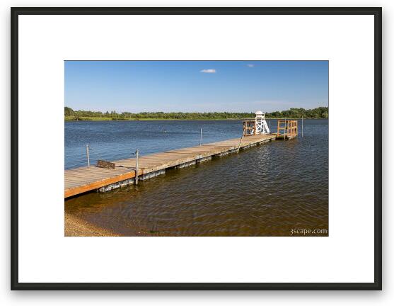 Life Guard Dock at Fish Lake Framed Fine Art Print