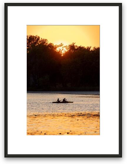 Kayaks on Lily Lake Framed Fine Art Print