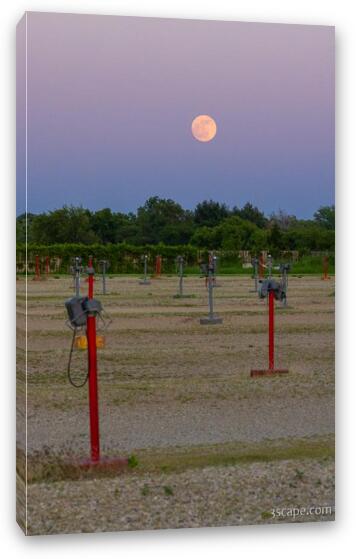 Moon over McHenry Outdoor Theater Fine Art Canvas Print