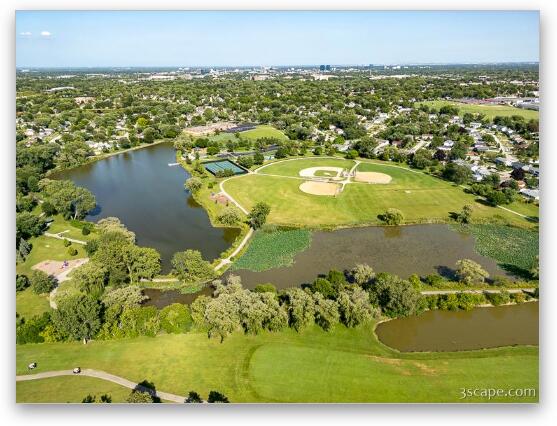 Fabbrini Park Aerial 1 Fine Art Metal Print