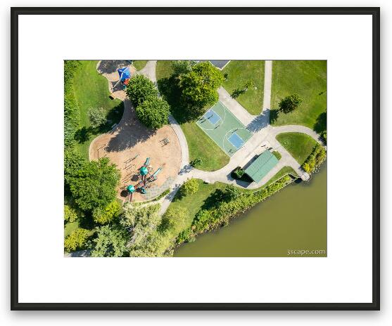 Fabbrini Park Aerial Top Down Framed Fine Art Print