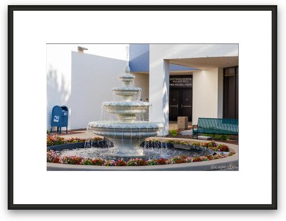 Hoffman Estates Village Hall Fountain 1 Framed Fine Art Print