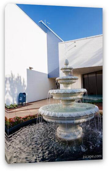 Hoffman Estates Village Hall Fountain 2 Fine Art Canvas Print