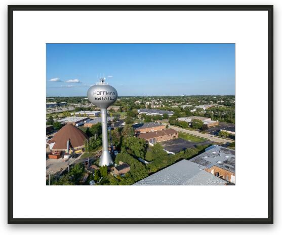 Hoffman Estates Water Tower Aerial Framed Fine Art Print