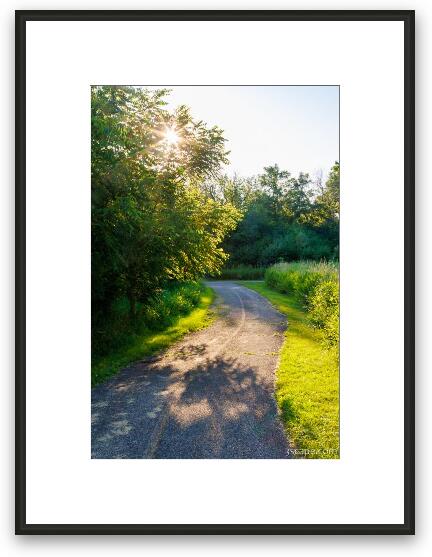 Poplar Creek Bike Trail Framed Fine Art Print