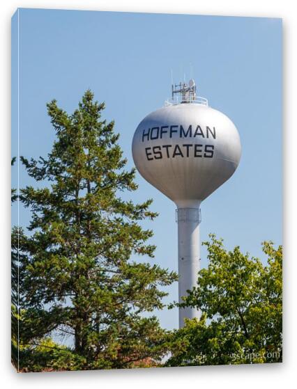 Hoffman Estates Water Tower Fine Art Canvas Print