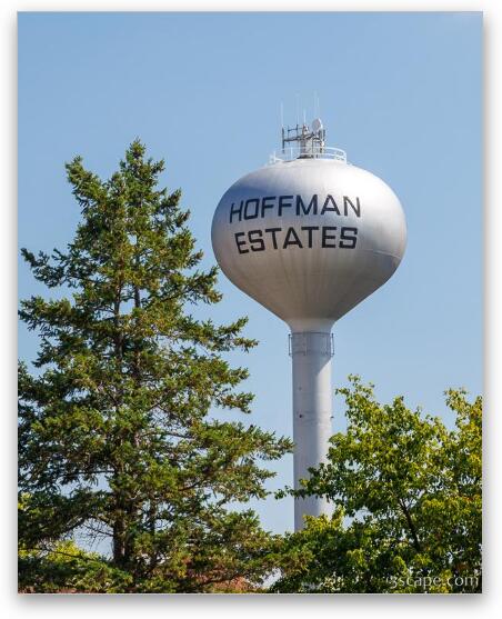 Hoffman Estates Water Tower Fine Art Metal Print