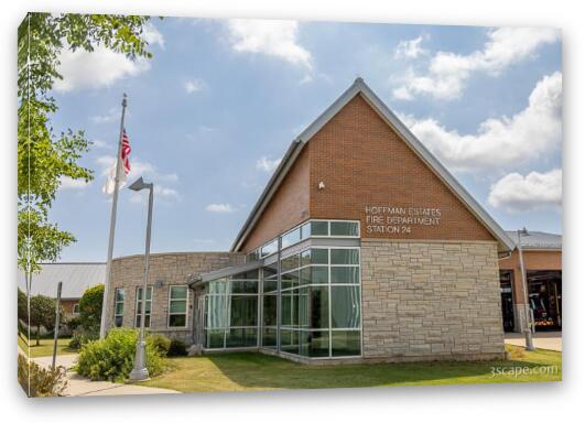 Hoffman Estates Fire Department Station 24 Fine Art Canvas Print