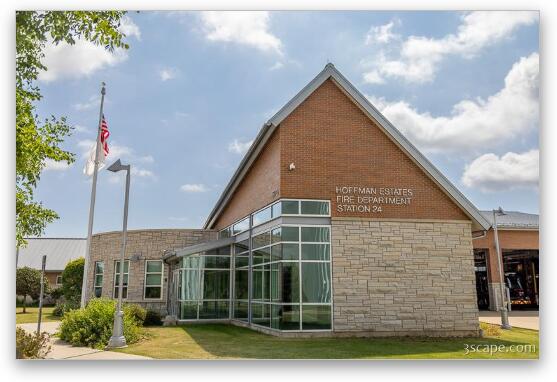 Hoffman Estates Fire Department Station 24 Fine Art Metal Print