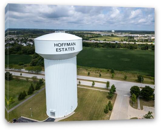 Hoffman Estates Water Tower Fine Art Canvas Print