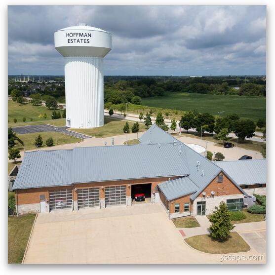 Hoffman Estates Fire Department Station 24 Fine Art Metal Print