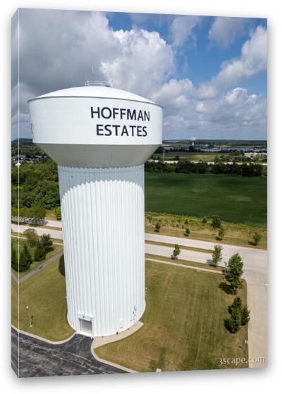 Hoffman Estates Water Tower Fine Art Canvas Print