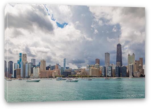 Chicago Skyline and Playpen Fine Art Canvas Print