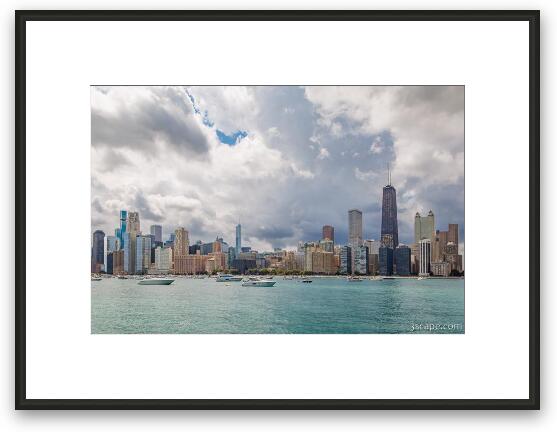 Chicago Skyline and Playpen Framed Fine Art Print