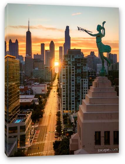 Chicagohenge Sunrise Fine Art Canvas Print