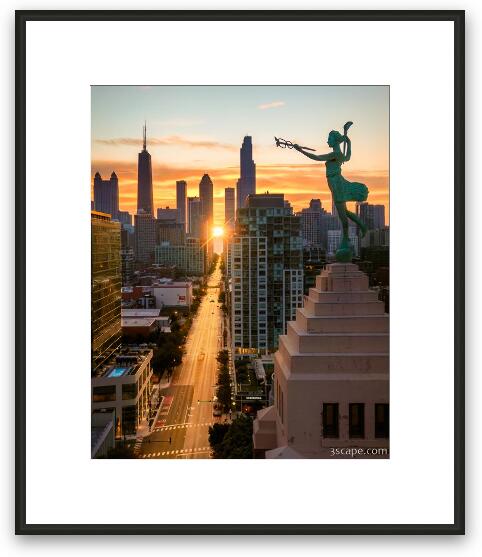 Chicagohenge Sunrise Framed Fine Art Print