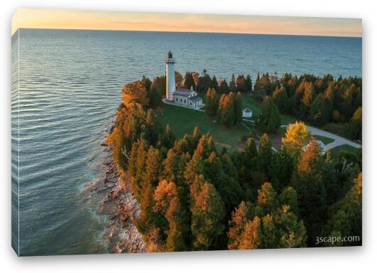 Cana Island Dawn Aerial Fine Art Canvas Print