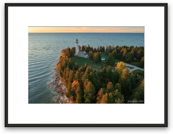 Cana Island Dawn Aerial Framed Fine Art Print