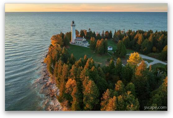 Cana Island Dawn Aerial Fine Art Metal Print