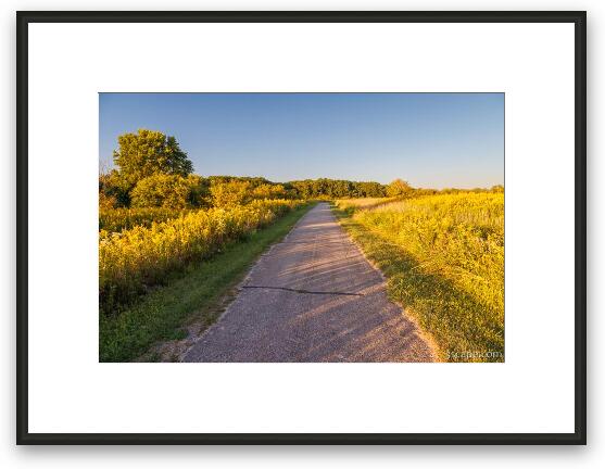 Poplar Creek Bike Trail Framed Fine Art Print