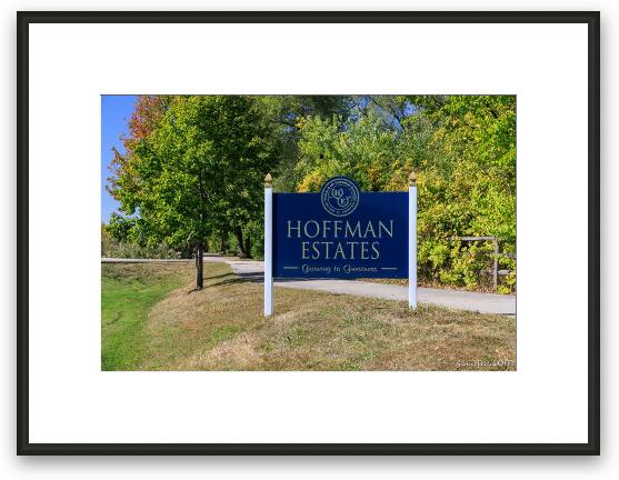 Hoffman Estates Sign Framed Fine Art Print