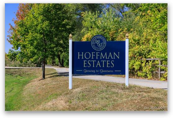 Hoffman Estates Sign Fine Art Metal Print