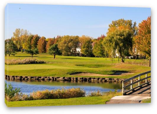 Bridges of Poplar Creek Golf Course Fine Art Canvas Print