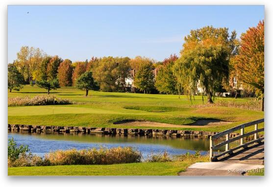 Bridges of Poplar Creek Golf Course Fine Art Metal Print