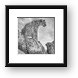 Leopard Black and White Framed Print