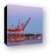 Port of Seattle with Mount Rainier Canvas Print