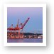 Port of Seattle with Mount Rainier Art Print