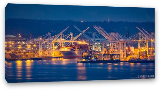 Cosco Hellas Cargo Ship in Port Fine Art Canvas Print