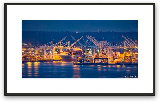 Cosco Hellas Cargo Ship in Port Framed Fine Art Print