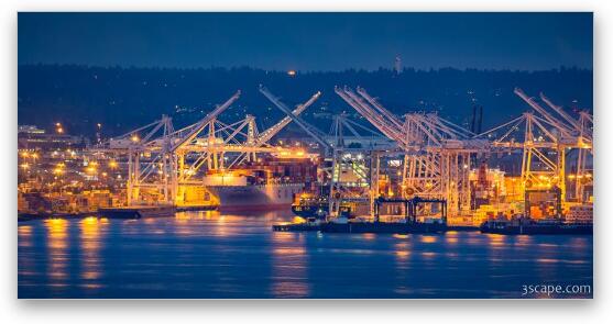 Cosco Hellas Cargo Ship in Port Fine Art Metal Print