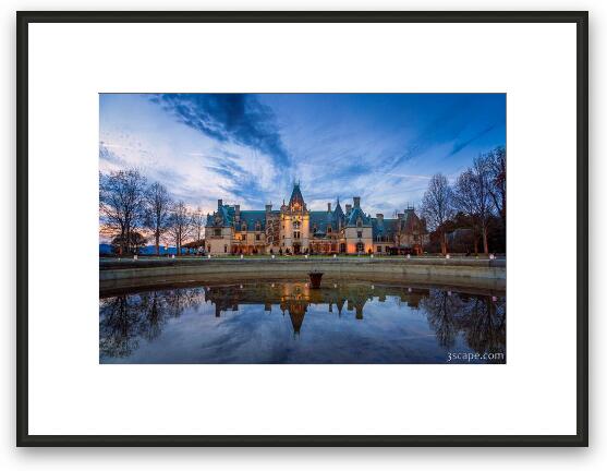 Biltmore Estate Dusk Reflection Framed Fine Art Print