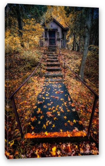 Spooky House in the Woods Fine Art Canvas Print