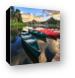 Canoes at Sylvan Lake Canvas Print