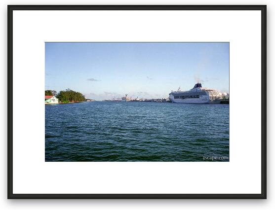 Port of Miami and cruise ships Framed Fine Art Print