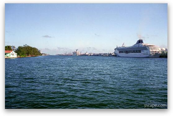 Port of Miami and cruise ships Fine Art Metal Print