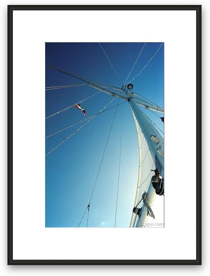Sailboat mast Framed Fine Art Print