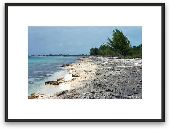 Rocky coral beach Framed Fine Art Print