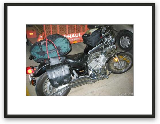 Virago 535s, packed and ready to go Framed Fine Art Print